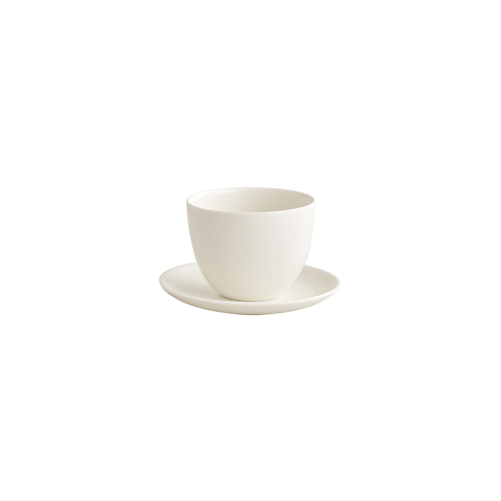 PEBBLE CUP & SAUCER WHITE